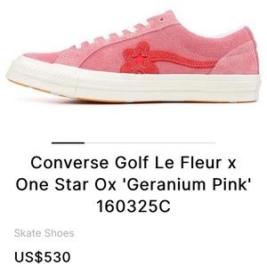 Converse Golf Le Fleur X One Star Ox.  Geranium Pink. LIMITED EDITIONS